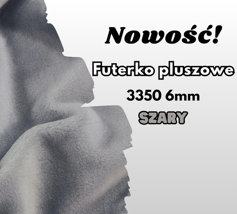 NOWOŚĆ! Futerko Pluszowe 3350 6mm szare